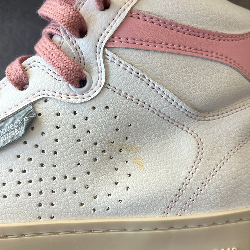 P448 white high tops with pink laces size 37 women’s - Picture 5 of 12